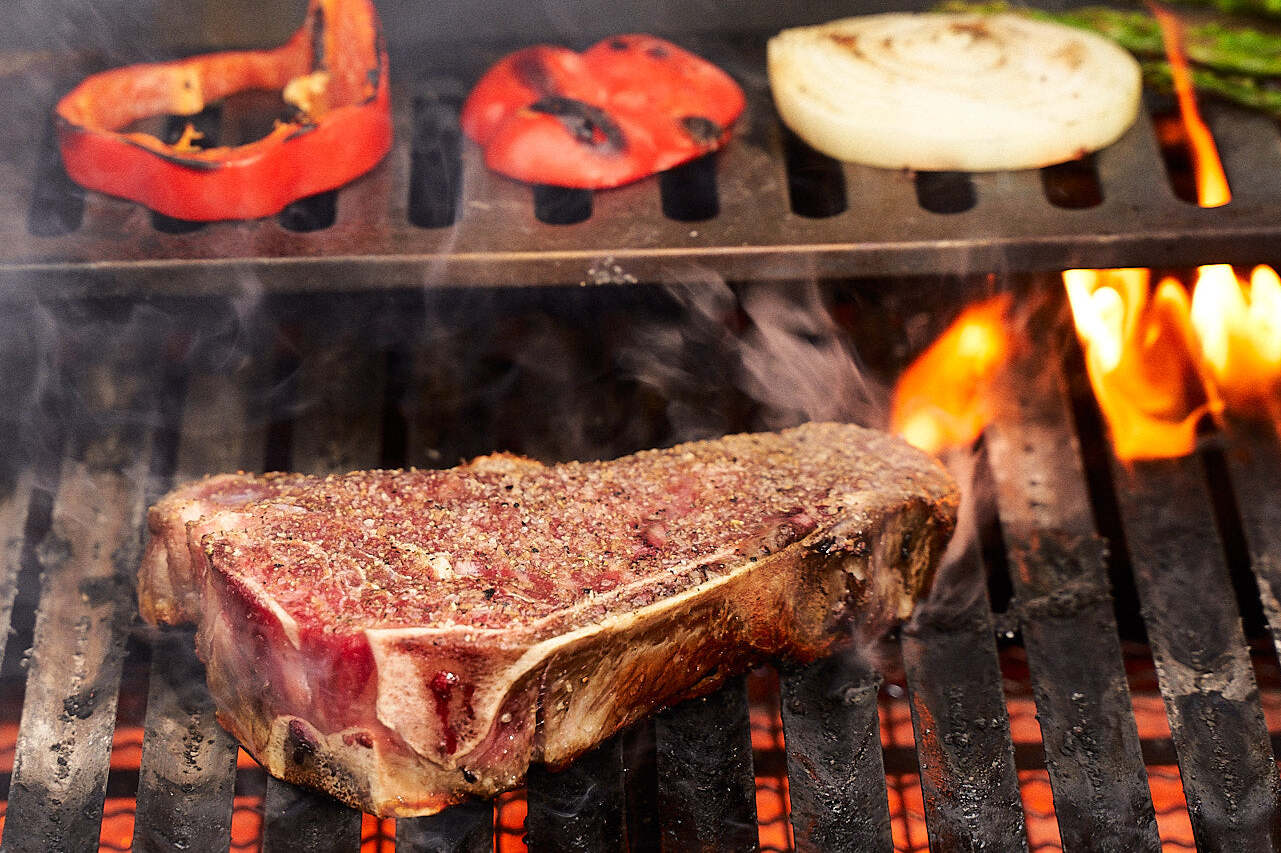 USDA Prime New York Strip on the grill